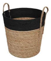 Comprar Canasto Cesto Fibra Natural Organizador Con Manijas Grande