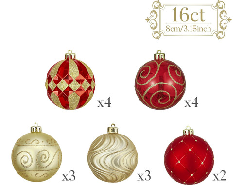 Valery Madelyn Set De Decoraciones De Árboles De Navidad, Ad
