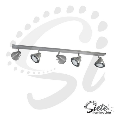 Aplique Spot Cono Acero Móvil Ar111 Led 1 Luz Pared / Techo