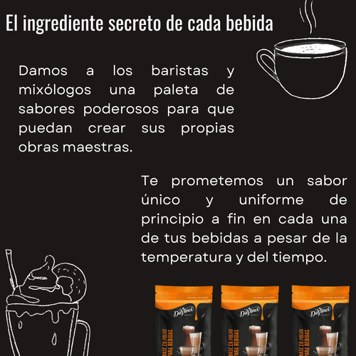 Base Para Bebidas, Davinci Chocolate Blanco Bolsa Con 1.3 Kg