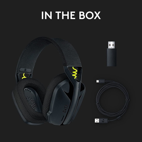 Auriculares Inalámbricos Logitech, G435, Bluetooth, Negro