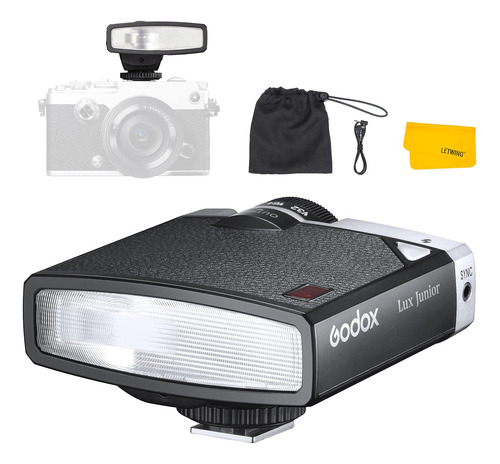 Godox Lux Junior Retro Camera Flash,gn12 6000k±200k