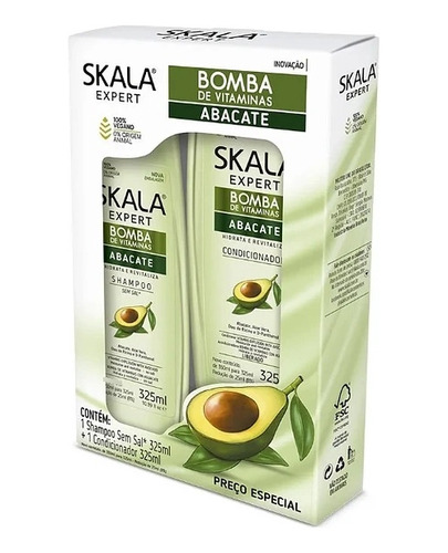 Kit Shampoo Y Acondicionador Skala Abacate 650 Ml Vitaminas