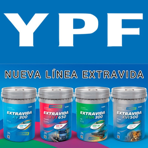 Aceite Ypf Extra Vida Xv100 X 20 Lts 15w40