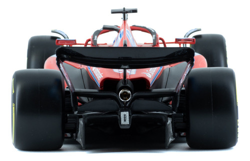 Auto Bburago F1 Ferrari Sf-24 Edición Miami Gp a Escala 1:18 Leclerc #16 Color Rojo con Azul Coleccionable