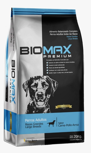 Alimento Biomax Premium Para Perro Adulto En Bolsa De 20kg