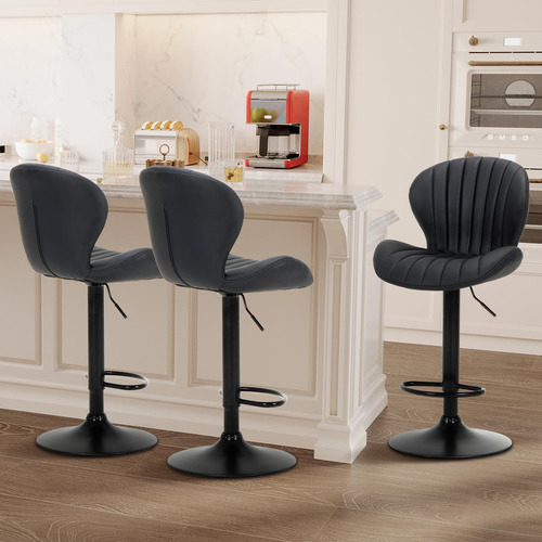 Colamy Juego De 3 Taburetes De Bar Modernas Sillas De Bar
