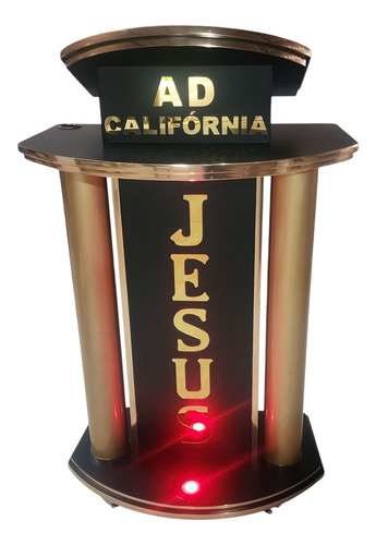 Pulpito Personalizado Com Led Preto