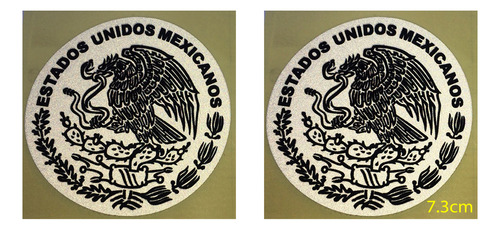 Calcas Stickers Para Auto Reflejantes Escudo Aguila 2p 7.3cm