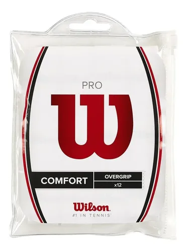 Overgrip Wilson Profile Comfort Branco 12 Unidades Para Raquete de Tênis e Beach Tennis