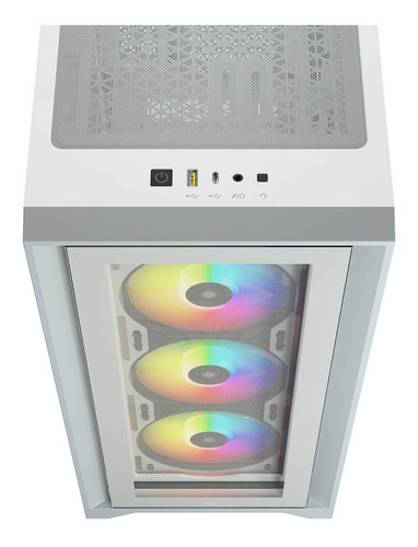 Gabinete Corsair Icue 4000x Rgb Midi-tower Atx Usb 3.0 B /vc Color Blanco