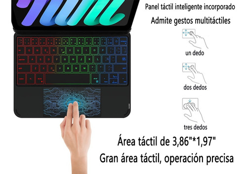 Imagen 4 de 7 de Teclado Mágico Para iPad Mini 6 2021 8.3 Español Con Ñ