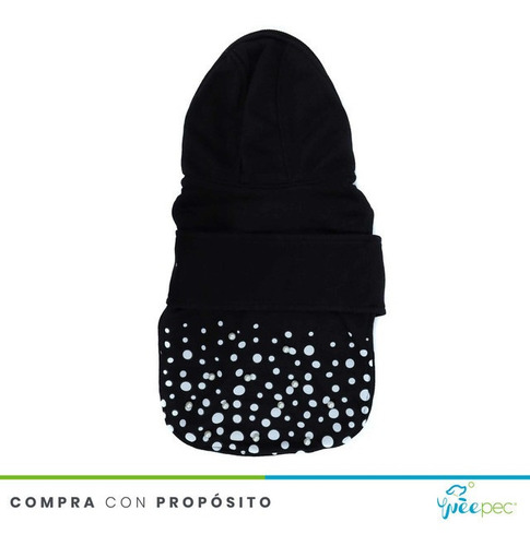 Imagen 1 de 5 de Abrigo Mod Puntos Negro (medium/s)