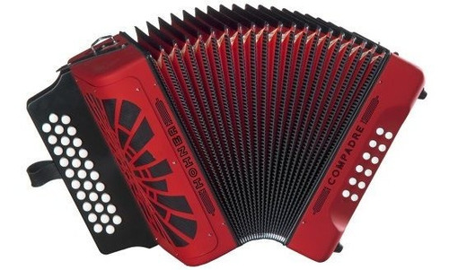 Hohner Compadre Gcf Acordeon Color Rojo