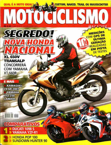 Motociclismo 110 * Xl 650v * Zx-6r 2007 * Xtz 250 * Ducati 1