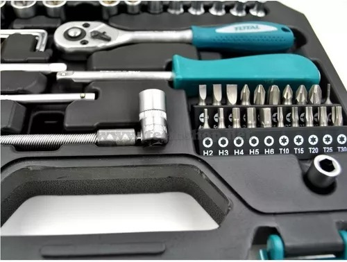 Imagen 2 de 4 de Juego Kit Set Herramientas 45 Piezas Enc 1/4 Total Tht141451