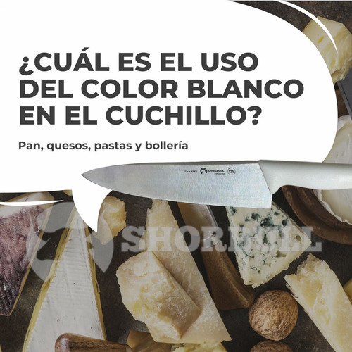 Cuchillo Chef 8 Blanco Shorbull Acero Inox Profesional 20 Cm