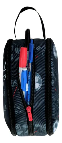 Estuche Grande Atos Futbol Negro Head