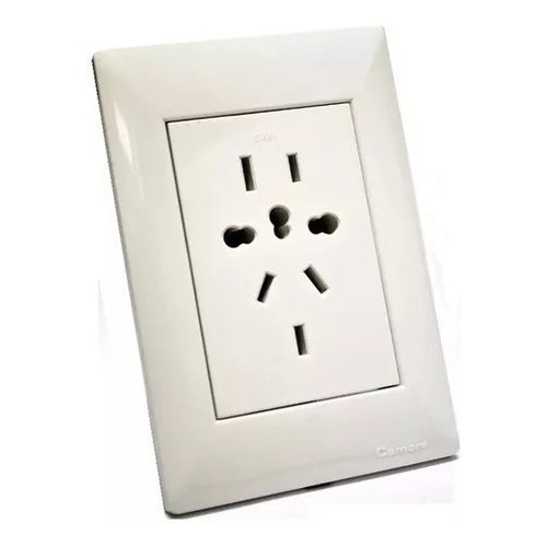 Toma Múltiple Cambre 6908+b+t 220-110v Americano. Tofema