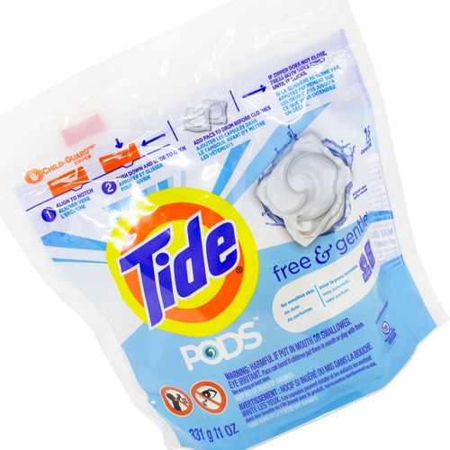 Imagen 3 de 5 de Tide Free Gentle Pods Jabón Ropa Hipoalargenico 16 Capsulas