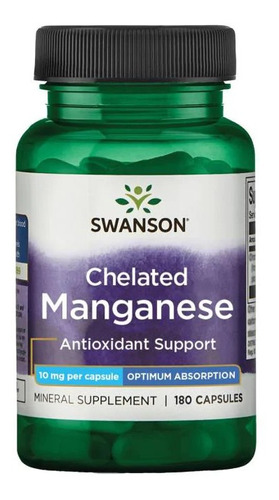 Manganes Albion 10mg 180caps Esencial Para El Metabolismo