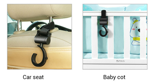 Gancho Para Cochecito De Bebé, 2 Piezas De Accesorios, Clips