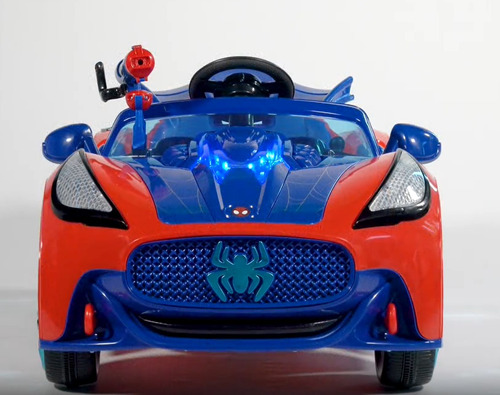 Carro Electrico 6v Infantil Spidey Spiderman. Luces Y Sonido Color Rojo Y Azul