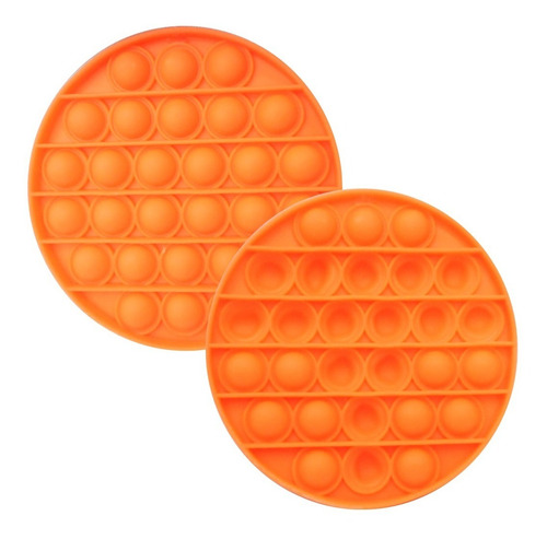 Imagem 2 de 3 de Pop It Fidget Toys Brinquedo Anti Stress Redondo Laranja