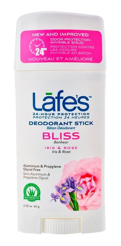 Desodorante Natural Twist Stick Bliss 63g Lafes Sem Alumínio