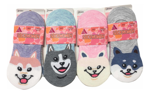 Pack 12 Calcetines Invisibles Con Diseños Varios Modelos