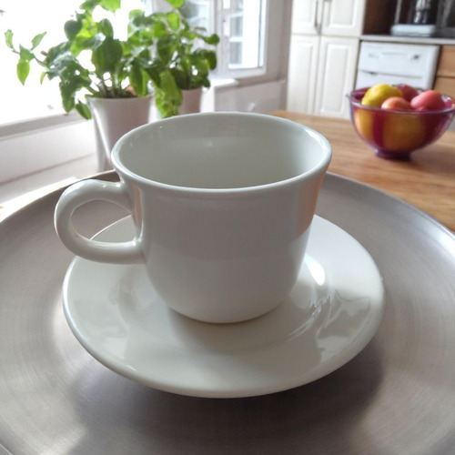 Taza Y Plato Nevada Para 5 Personas 10 Piezas Corona Blanco Nevada
