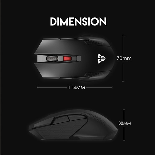 Mouse Gamer 6 Botones Inalambrico Ergonomico Fantech Wg10