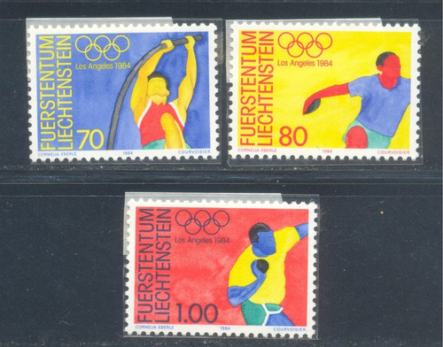 Estampillas De Liechtenstein 1984  Olimpiadas Los Angeles Eu