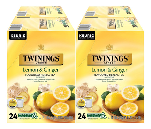 Twinings - Té Hierbas Limón Y Jengibre K-cups, 96 Pzs