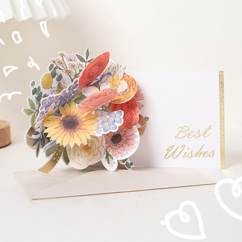 Tarjeta De Felicitación De Flores Tarjeta Del Día De La