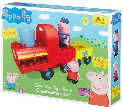 Peppa Pig Set El Tren Del Abuelo Encastre Bloques P/ Armar