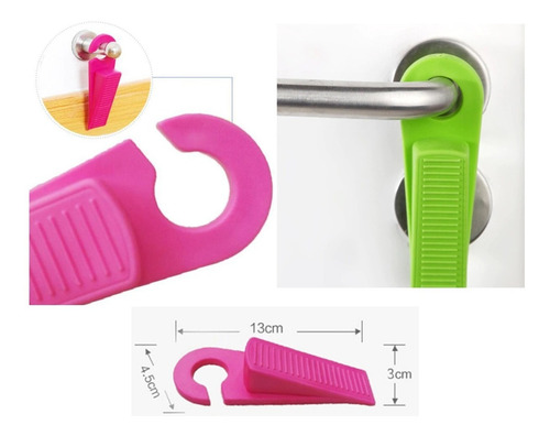 Imagen 2 de 4 de Cuña Para Puerta Tope Tranca De Seguridad Hogar