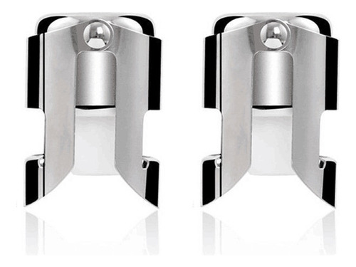 2 Tapones Para Champán, Acero Inoxidable, Para Guardar Vino,