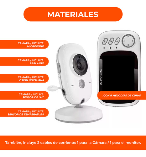 Baby Call Camara Monitor Seguridad Bebes Control Temperatura
