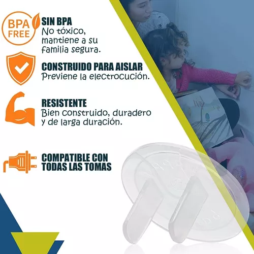 Protectores de Contactos Enchufe 38 Pzas Seguros Bebes Niños Dara