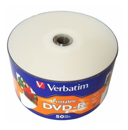 Imagen 1 de 2 de Dvd Printable Verbatim Bulto X50 Unidades 4.7 Gb Ade Ramos