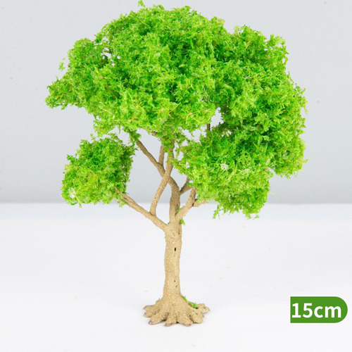 3pcs Railroad Green Scenery Tree Mini Árvores Verdes