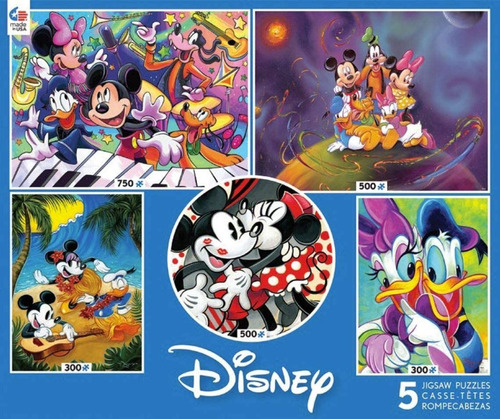 Ceaco Disney 5 En1 (2 De300,2 De500,1de 750) Piezas Original