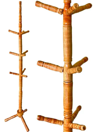 Pendurador De Roupas Madeira Mancebo Cabideiro 10 Ganchos