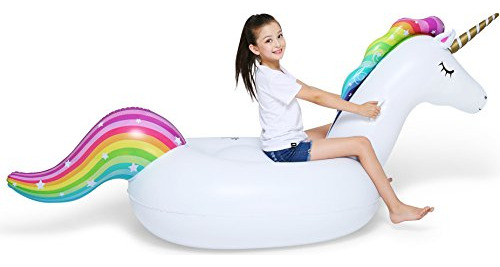 Jasonwell Gran Inflable Unicornio Flotador Flotador De La Pi