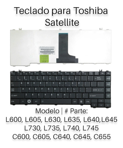 Teclado Nuevo Para Laptop Toshiba Satellite L600 L630 L645