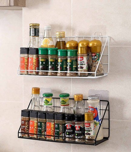 Soporte Estante Hierro Adhesivo Organiza, Almacena Y Decora