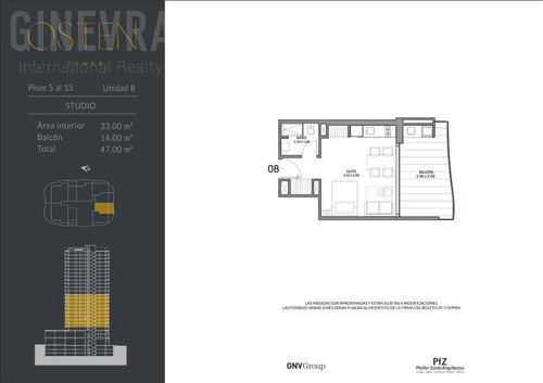 Osten Tower Puerto Madero - Studio Con Balcón Terraza Y Parrilla Propia