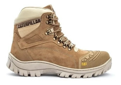 Imagem 2 de 5 de Botina Caterpillar 9820 Nobuck Creme