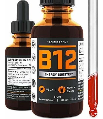 Vitamina B12 - Vegan B12 5000 Mcg, Basic Greens